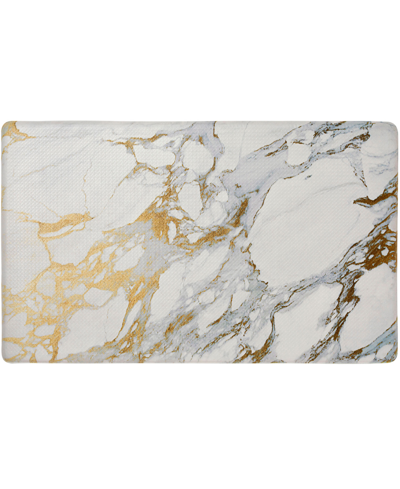 Global Rug Designs Cheerful Ways Marble 1'8" X 3' Area Rug In Gold-tone/white