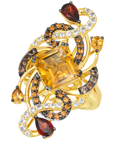 Le Vian Crazy Collection Multi-gemstone Swirling Cluster Ring (6-1/4 Ct. T.w.) In 14k Gold In Citrine