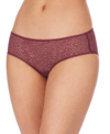 Dkny Modern Lace Sheer Hipster Underwear Dk5014 In Mulberry