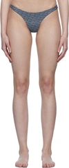 Magda Butrym Logo-print Bikini Bottoms In Navy Logo
