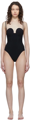 Magda Butrym Thin Shoulder Strap One-piece Swimsuit In Black