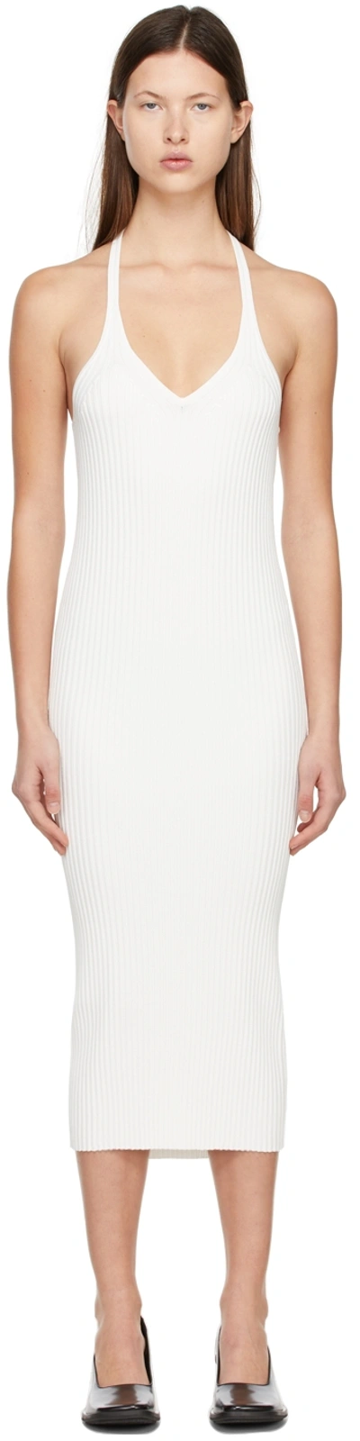 Helmut Lang Ribbed Tank Dress - Atterley In White