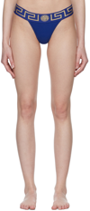 Versace Greca Border Bikini Briefs In A1343 Blue