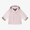 BURBERRY PINK QUILTED MONOGRAM JACKET