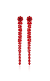 Simone Rocha Crystal-embellished Drop Earrings In Green,red