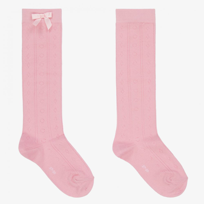 Falke Babies' Girls Pink Cotton Knee Socks