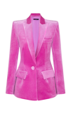 Alex Perry Women's Carington Velvet Blazer In Pink,blue