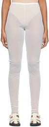 The Row Ensley Skinny-leg Tulle Pants In Natural White