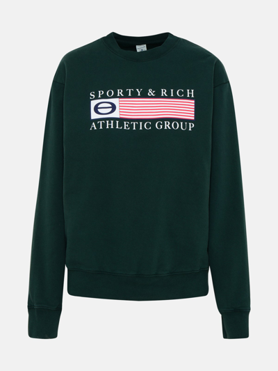 Sporty And Rich Green Cotton Sweatshirt