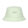 Jacquemus Le Bob Gadjo Cotton Logo Bucket Hat In Light Green