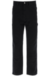 Stussy Black Cotton Trousers In Black