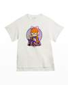 FENDI GIRL'S GRAPHIC T-SHIRT