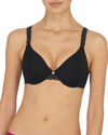 Natori Pure Luxe Seamless Unlined Underwire Bra In Black Combo