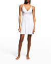 Eberjey The Mademoiselle Lace-trimmed Stretch-tencel™ Modal Chemise In White