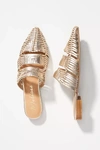Matisse Woven Slide Sandals In Gold