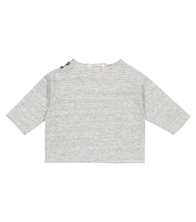 Caramel Baby Hosta Cotton T-shirt In Grey Mealnge