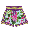 Dolce & Gabbana Floral Swim Shorts In Campanule Fdo.azzurr