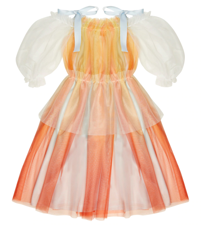 Paade Mode Kids' Arminella Tulle Dress In Arminella Orange