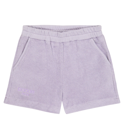 Paade Mode Kids' Cotton Terry Shorts In Violet