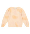 The New Society Hugo Tie-dye Cotton Fleece Sweater In Apricot Batik