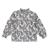 The New Society Olivia Floral Linen And Cotton Blouse In Hibiscus Girl