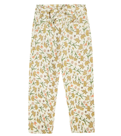 The New Society Kids' Indiana Floral Cotton Twill Trousers In Indiana Print