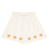 The New Society Clementine Embroidered Floral Cotton Shorts In Vanilla