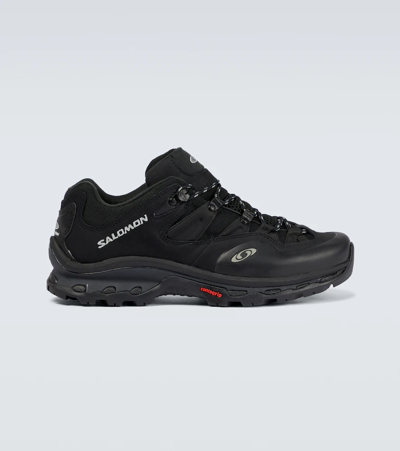 Salomon Xt-quest 2 Advanced Leather-trimmed Mesh Sneakers In Black