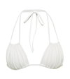 Christopher Esber White Asymmetric Ruched Double Strap Bikini In White