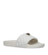 Kurt Geiger Meena Eagle Embellished Quilted Rubber Sliders In White