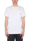 Woolrich Sheep-embroidered Short-sleeve T-shirt In Bianco