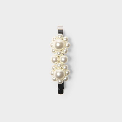 Simone Rocha Mini Flower Hair Clips -  - Pearl - White