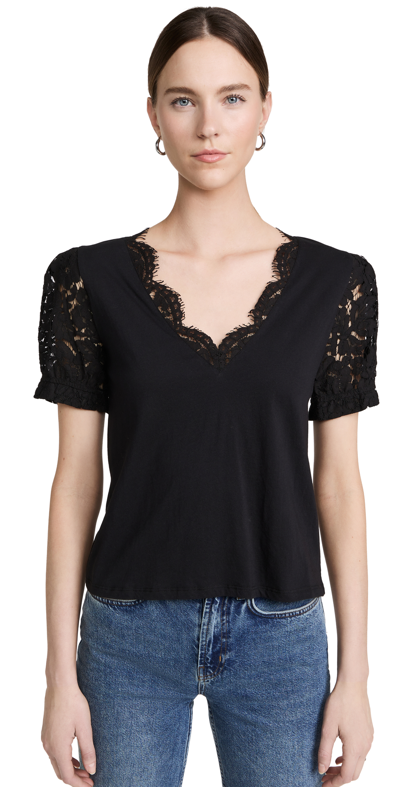 Generation Love Jess Lace Combo Top In Black