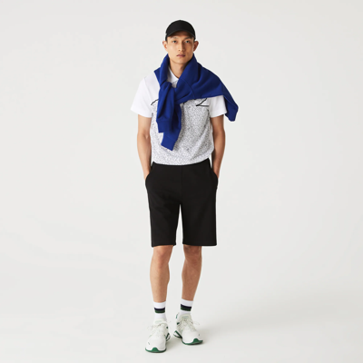 Lacoste Men's Stretch Cotton Blend Shorts - Xl - 6 In Black