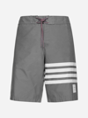 Thom Browne Grey 4-bar Swim Shorts