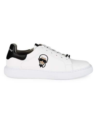 Karl Lagerfeld Men's Graphic Low Top Sneakers In White