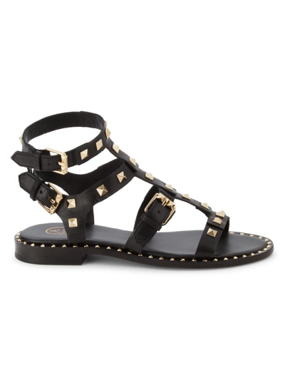 Ash Black Leather Pacific Sandals
