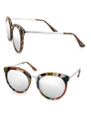 Aqs Women's Poppy 54mm Round Sunglasses In Metal