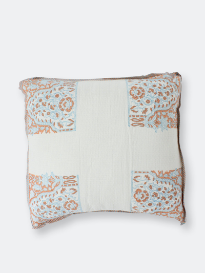 Mela Artisans Native Narrative Border Pattern Jacquard Pillow