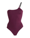 S AND S S AND S WOMAN ONE-PIECE SWIMSUIT GARNET SIZE 8 POLYAMIDE, ELASTANE