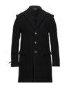 Grey Daniele Alessandrini Coats In Black