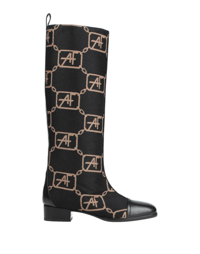 Alberta Ferretti Knee Boots In Black