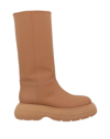 Gia Couture High Boots With Thick Soles In Beige