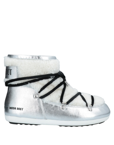 Moon Boot Ankle Boots In Silver