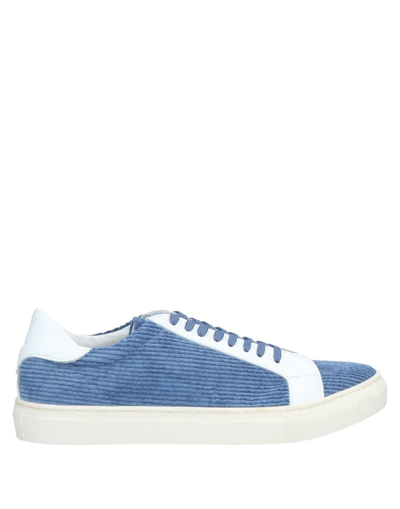 Grey Daniele Alessandrini Sneakers In Slate Blue