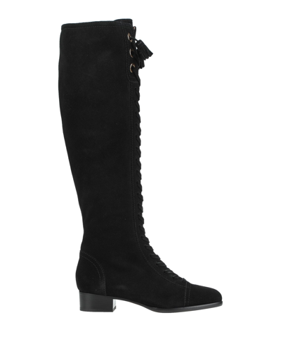 Alberta Ferretti Knee Boots In Black