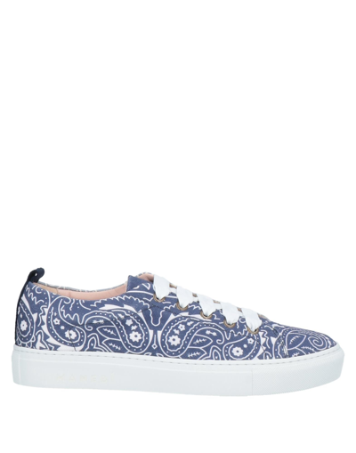 Manebi Hamptons Suede Trainers In Blue