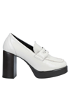 DIVINE FOLLIE DIVINE FOLLIE WOMAN LOAFERS WHITE SIZE 9 SOFT LEATHER