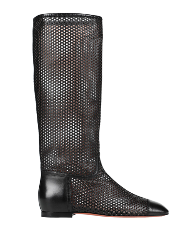 Santoni Knee Boots In Black