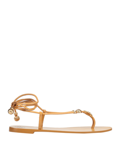 Tory Burch Toe Strap Sandals In Apricot